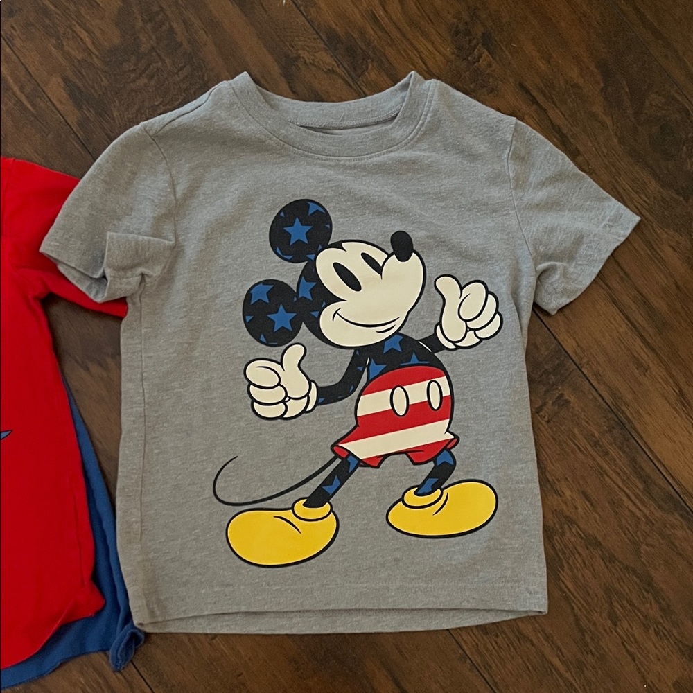Disney Mickey Mouse T-Shirt Set - Red and Gray - Picture 2 of 7